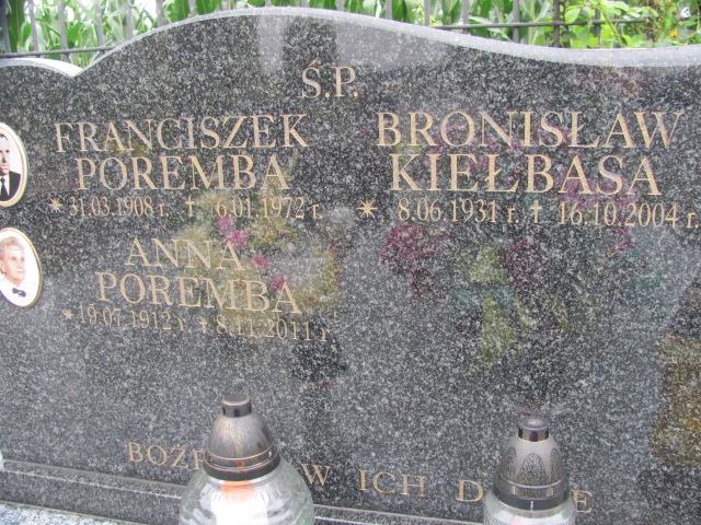 Anna Poremba 1912 Żabno Niedomice - Grobonet - Wyszukiwarka osób pochowanych