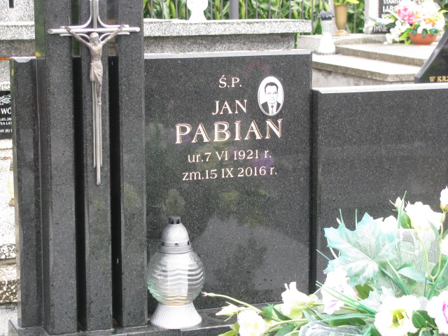Jan Pabian 1921 Żabno Niedomice - Grobonet - Wyszukiwarka osób pochowanych