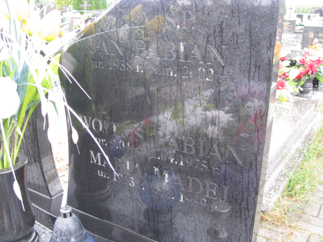 Jan Pabian 1937 Żabno Niedomice - Grobonet - Wyszukiwarka osób pochowanych